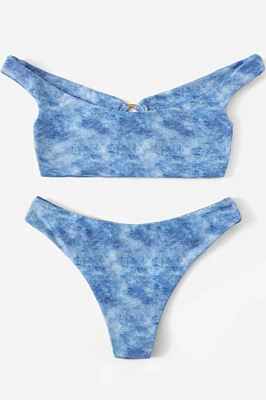 Cold Shoulder Bikini Set