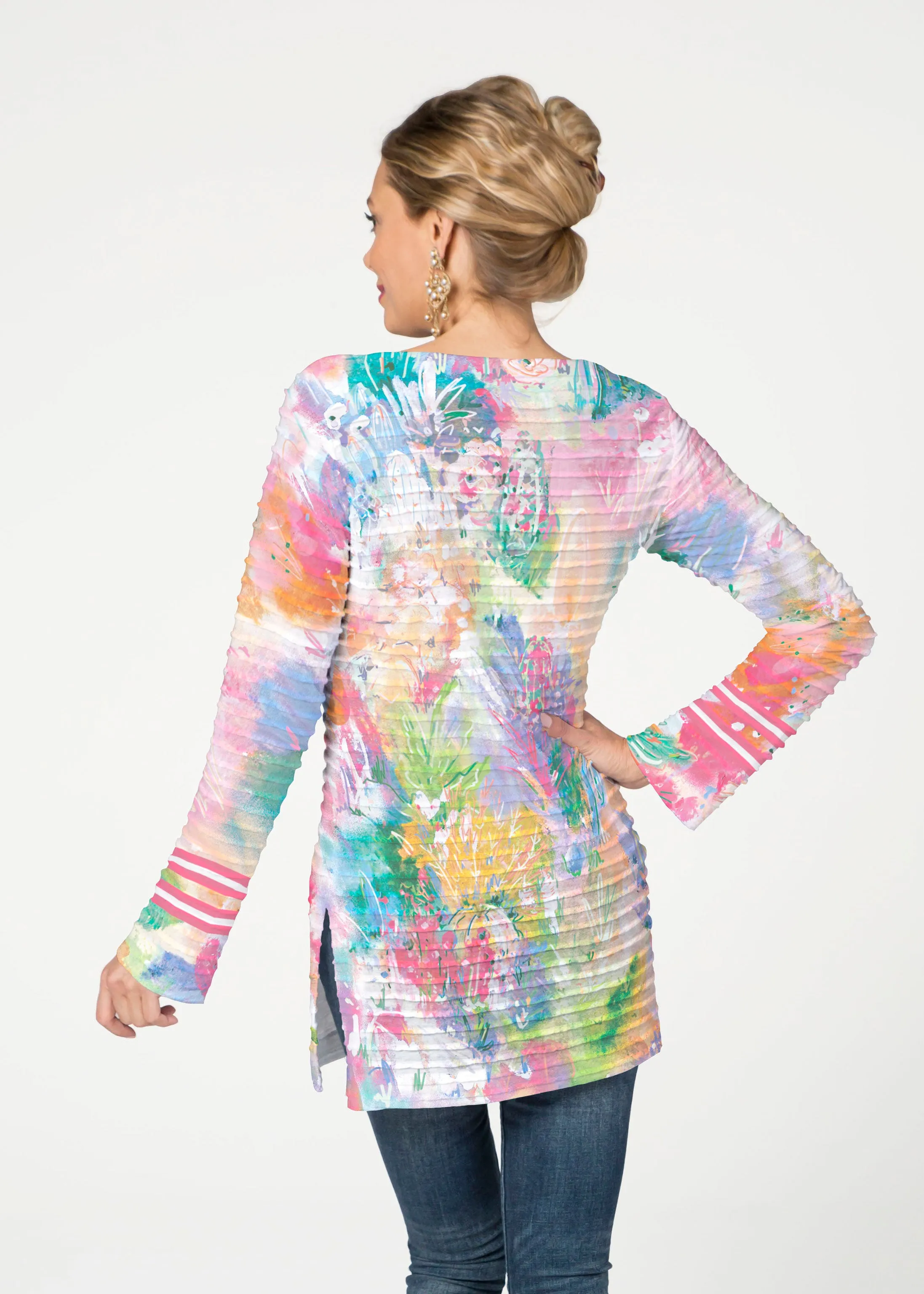Cool Desert Vibes (17232) ~ Banded Boatneck Tunic