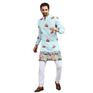 Cool Navy Mist Kurta