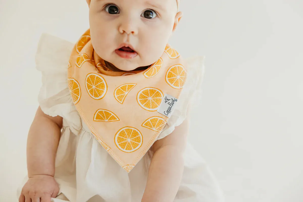 Copper Pearl - Bandana Bib (4 pack) - Clementine