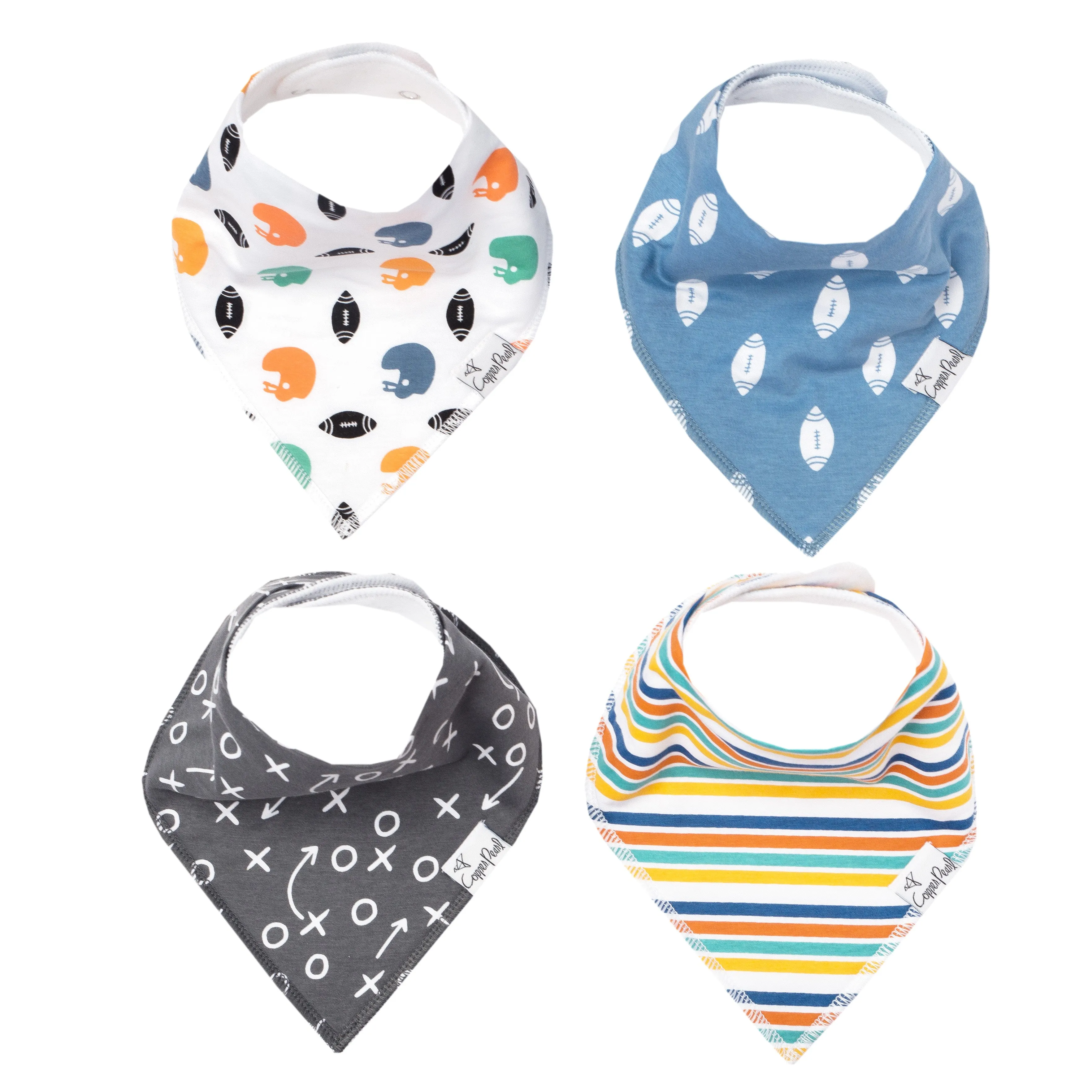 Copper Pearl - Bandana Bib (4 pack) - Quarterback