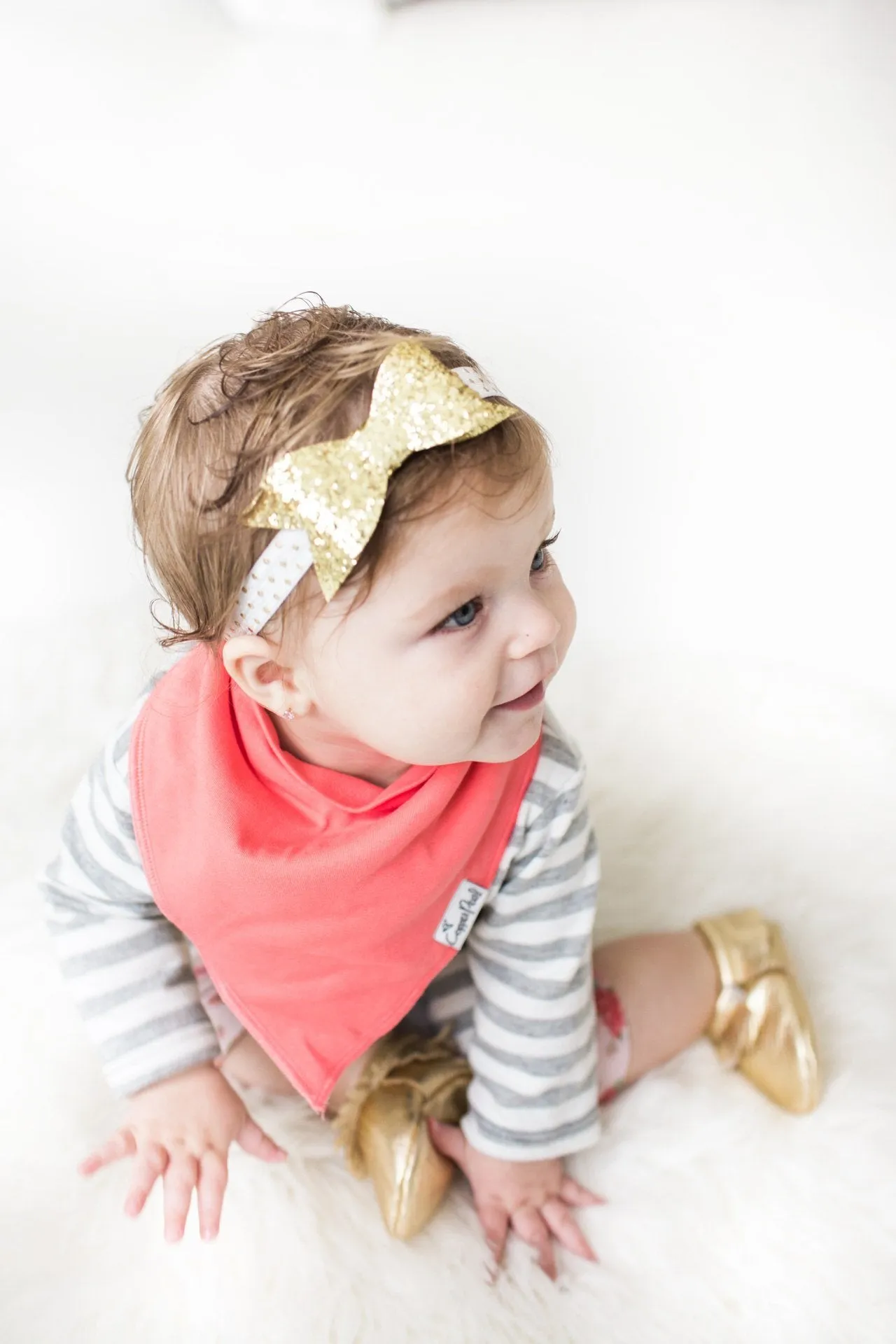 Copper Pearl Jewel Bandana Bib Set