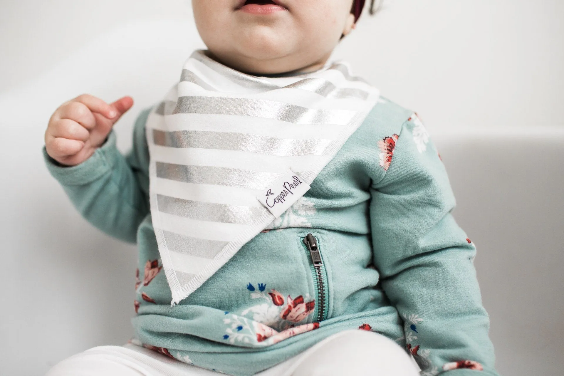 Copper Pearl Jewel Bandana Bib Set