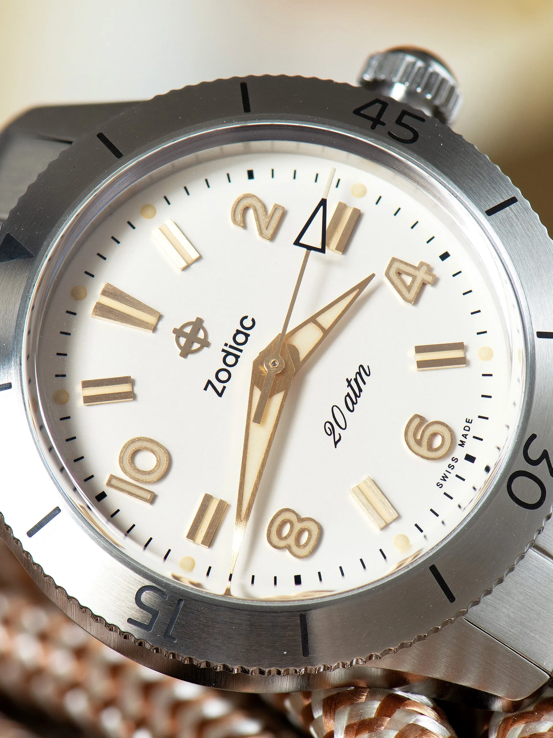 Craft   Tailored X Zodiac Super Sea Wolf 691 (Ref. ZO0002) White Dial