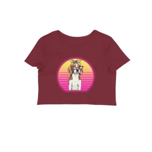 Crop Top (Women) - Lil Miss Beagle (12 Colours)