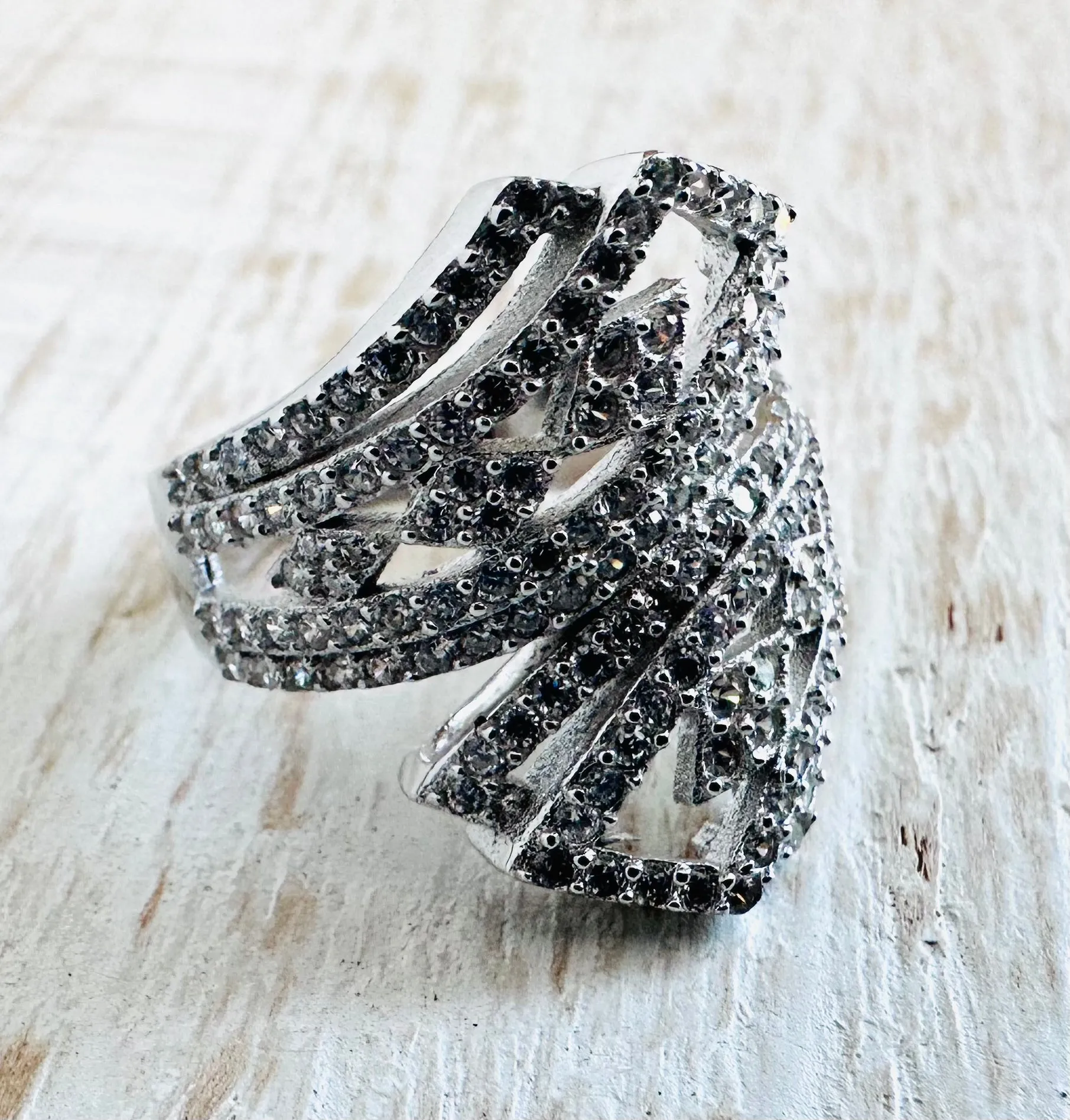 Cubic Zirconia 1920’s Style Statement Ring