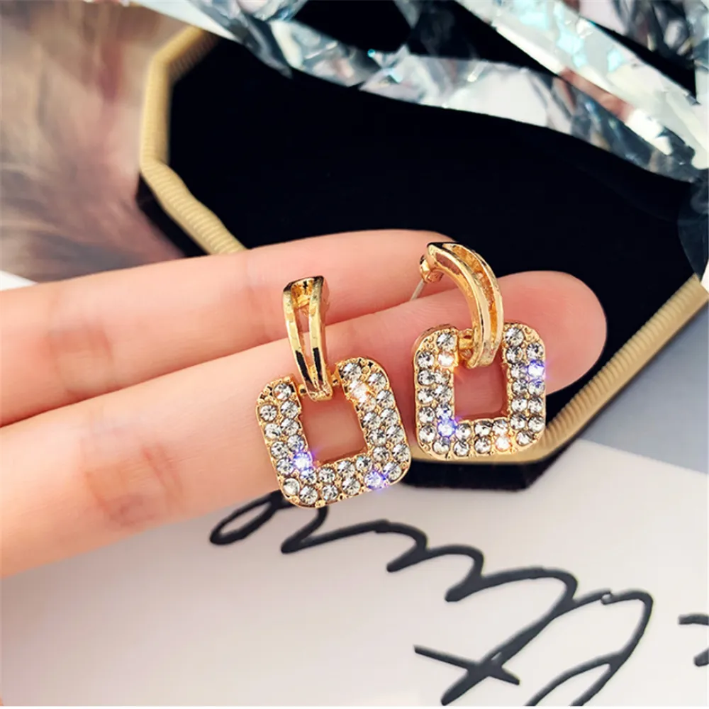 Cubic Zirconia Beaded Dangle Earrings