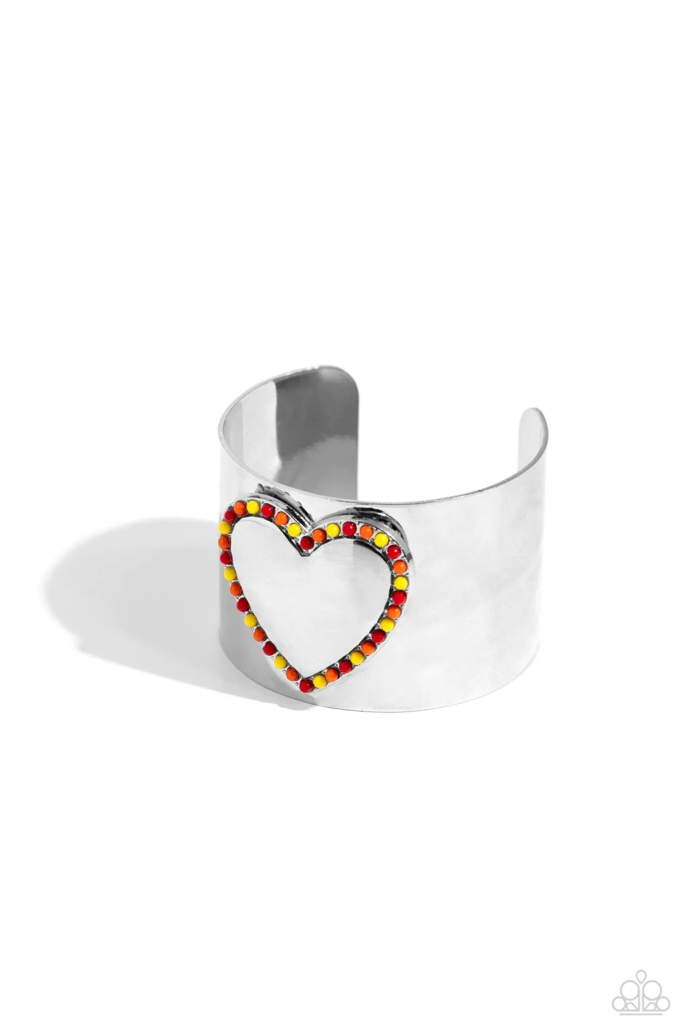 Cuffing Season - Red Bracelet - Paparazzi Accessories