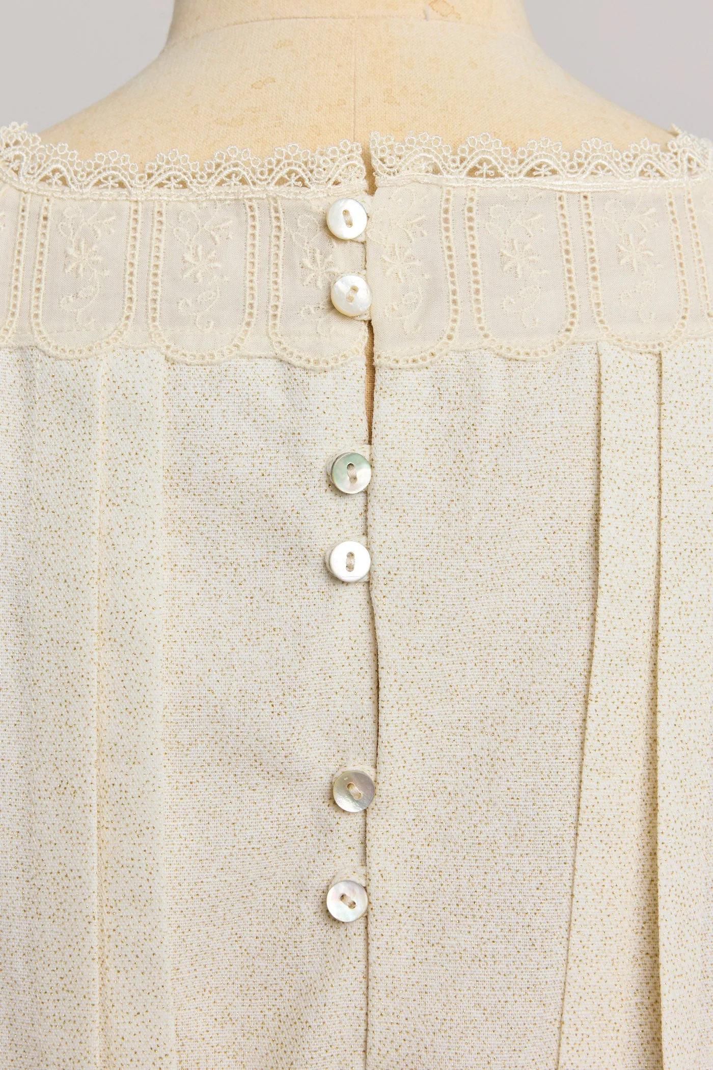 Custard Dress Cream in Gold Glitter