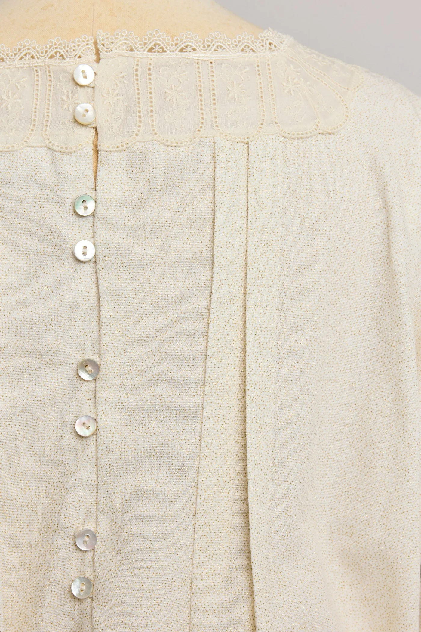 Custard Dress Cream in Gold Glitter