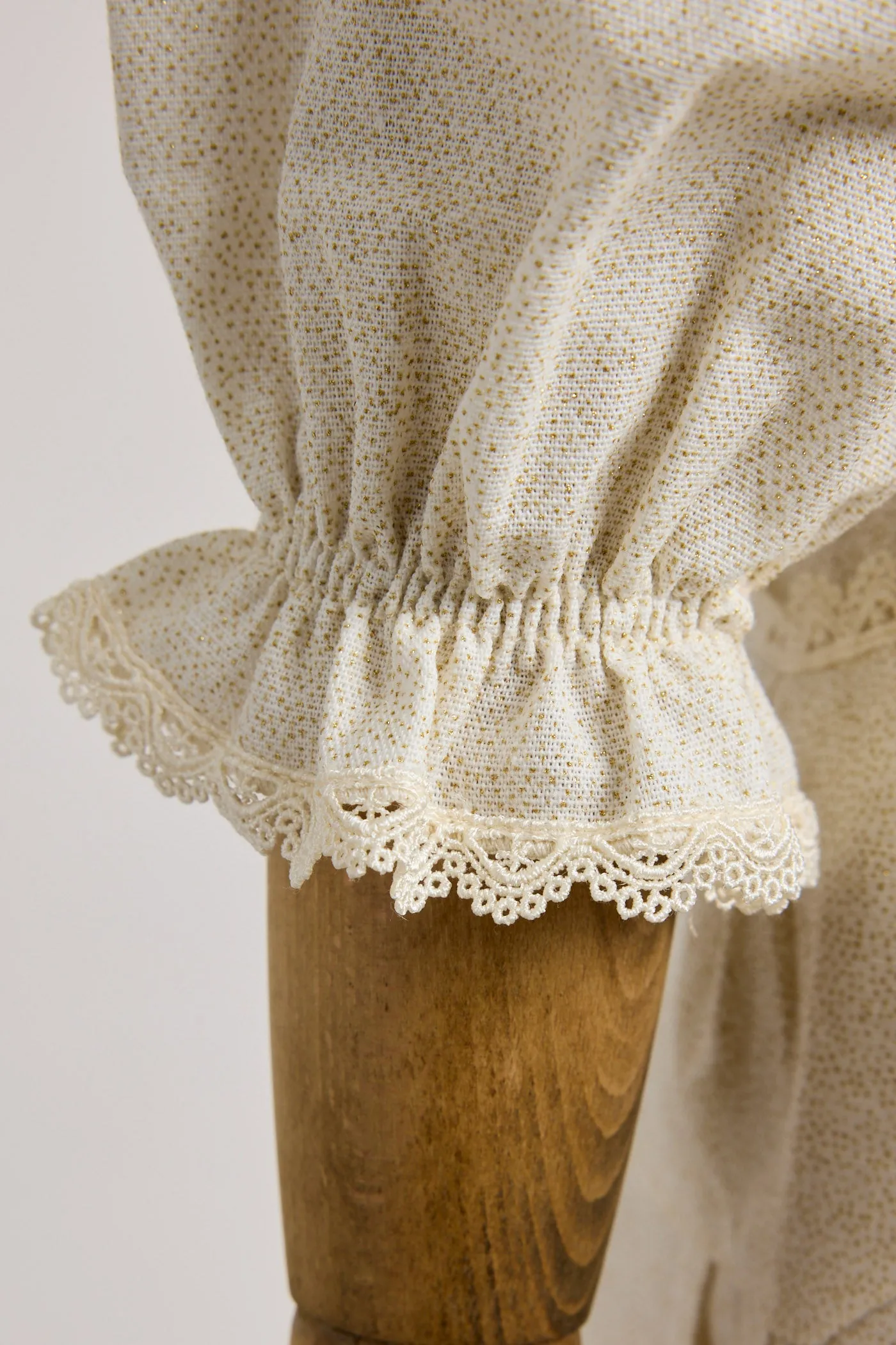 Custard Dress Cream in Gold Glitter