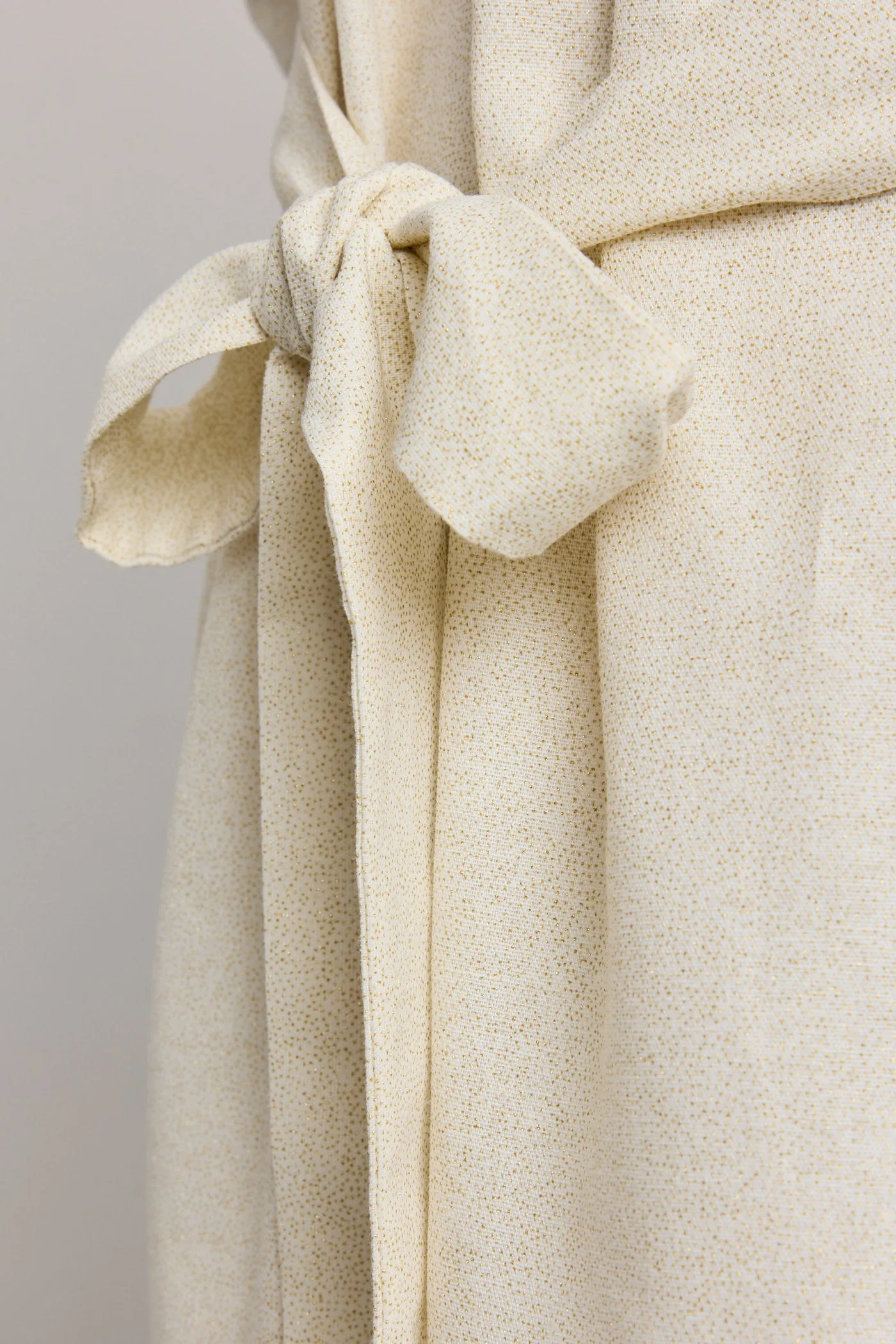 Custard Dress Cream in Gold Glitter