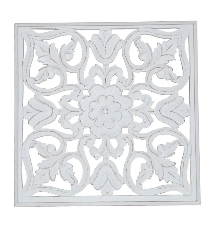 Damask Wooden Wall Medallion