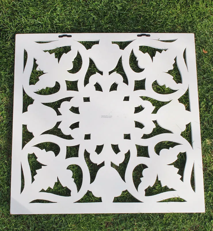 Damask Wooden Wall Medallion