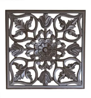 Damask Wooden Wall Medallion