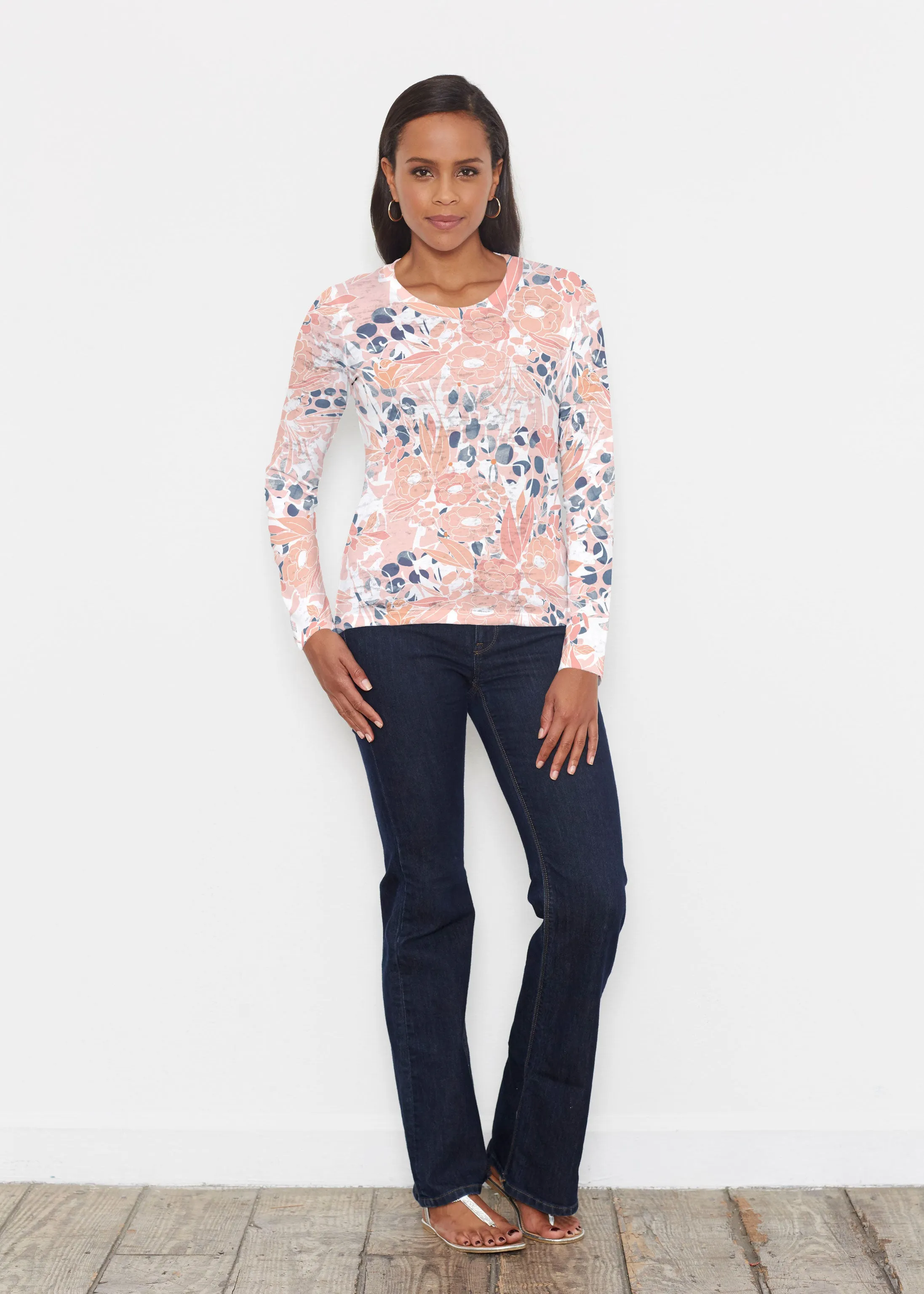 Daydream Florals (7805) ~ Signature Long Sleeve Crew Shirt