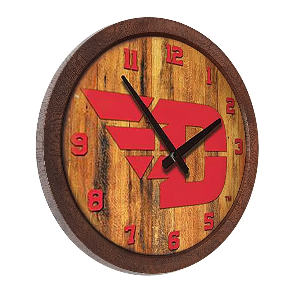 Dayton Flyers: "Faux" Barrel Top Wall Clock