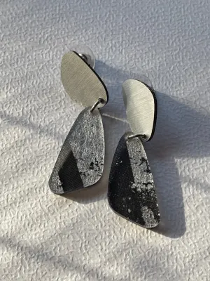 Dconstruct Resin Laminate Oval Earrings