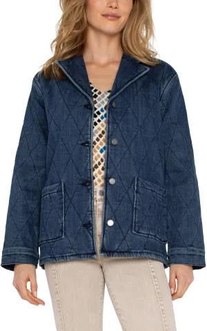 Denim Quilted Coat