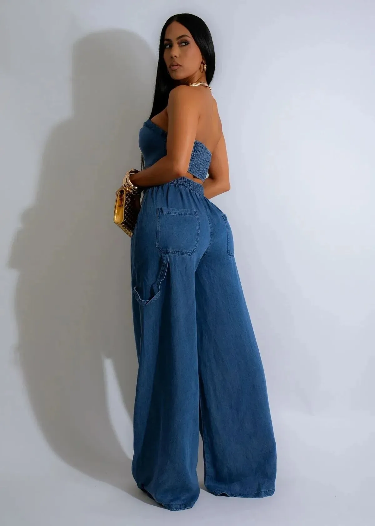 Denim Two-Piece Set