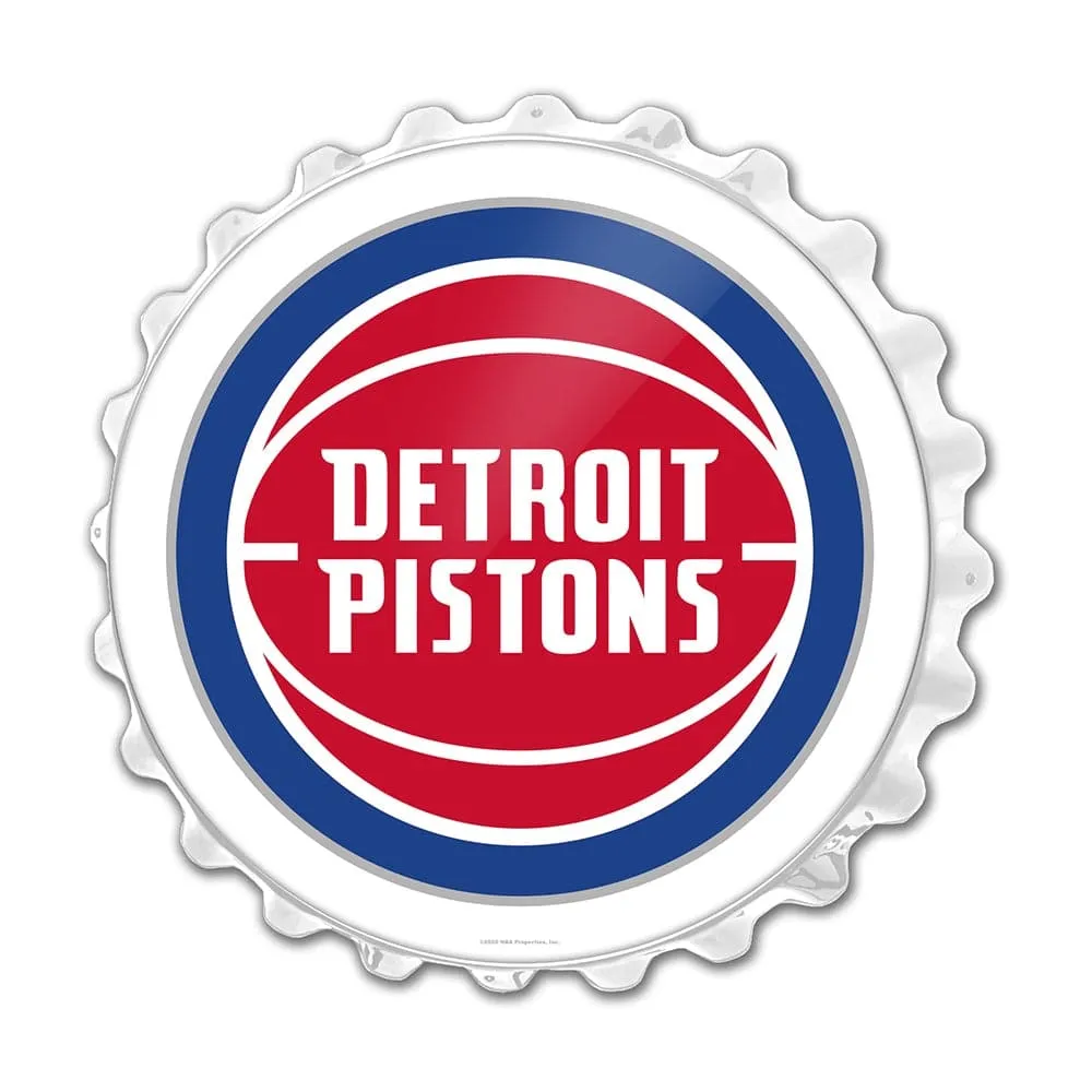 Detroit Pistons: Bottle Cap Wall Sign