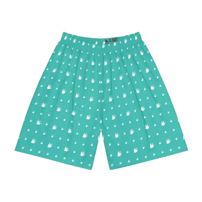 Dynamic Mens Sports Shorts with Birds Pattern