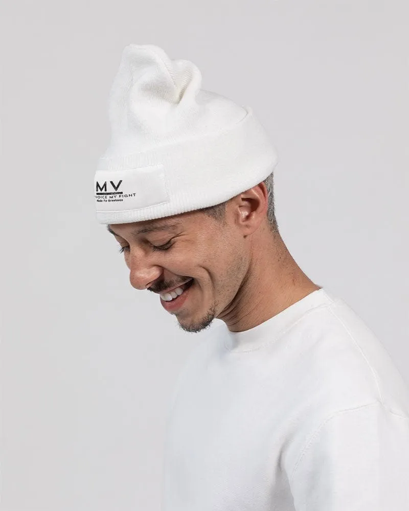 Dynamic MV Solid White Knit Beanie