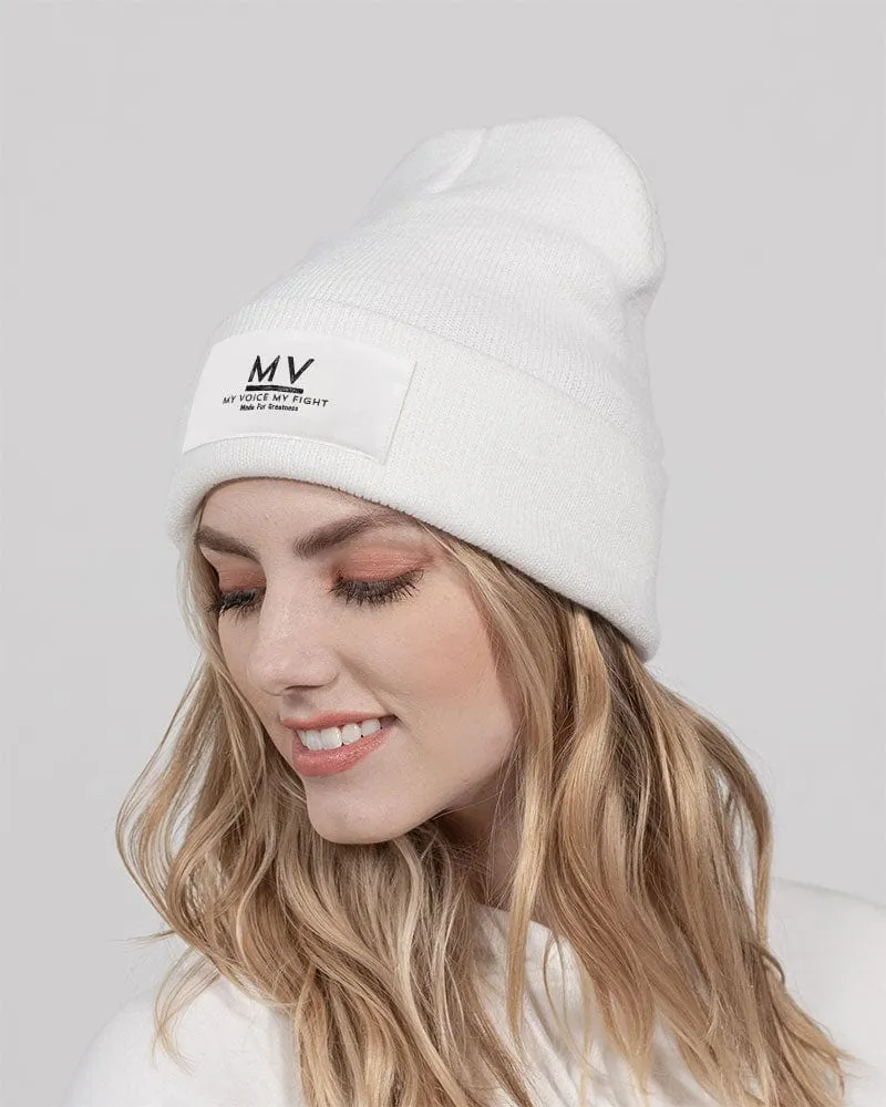 Dynamic MV Solid White Knit Beanie