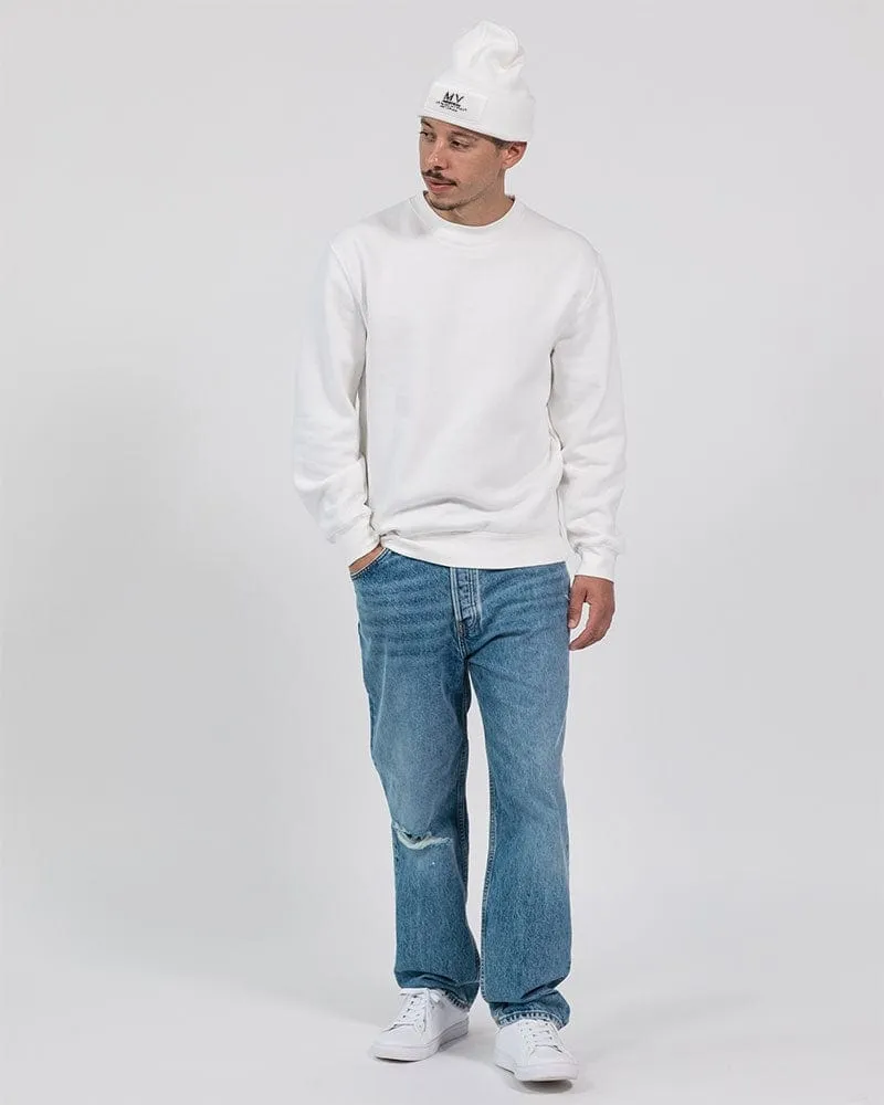 Dynamic MV Solid White Knit Beanie