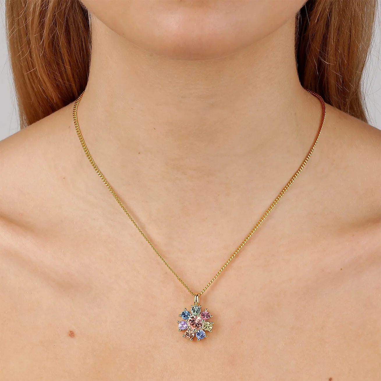 Dyrberg Kern Delise Gold Necklace - Pastel Multi