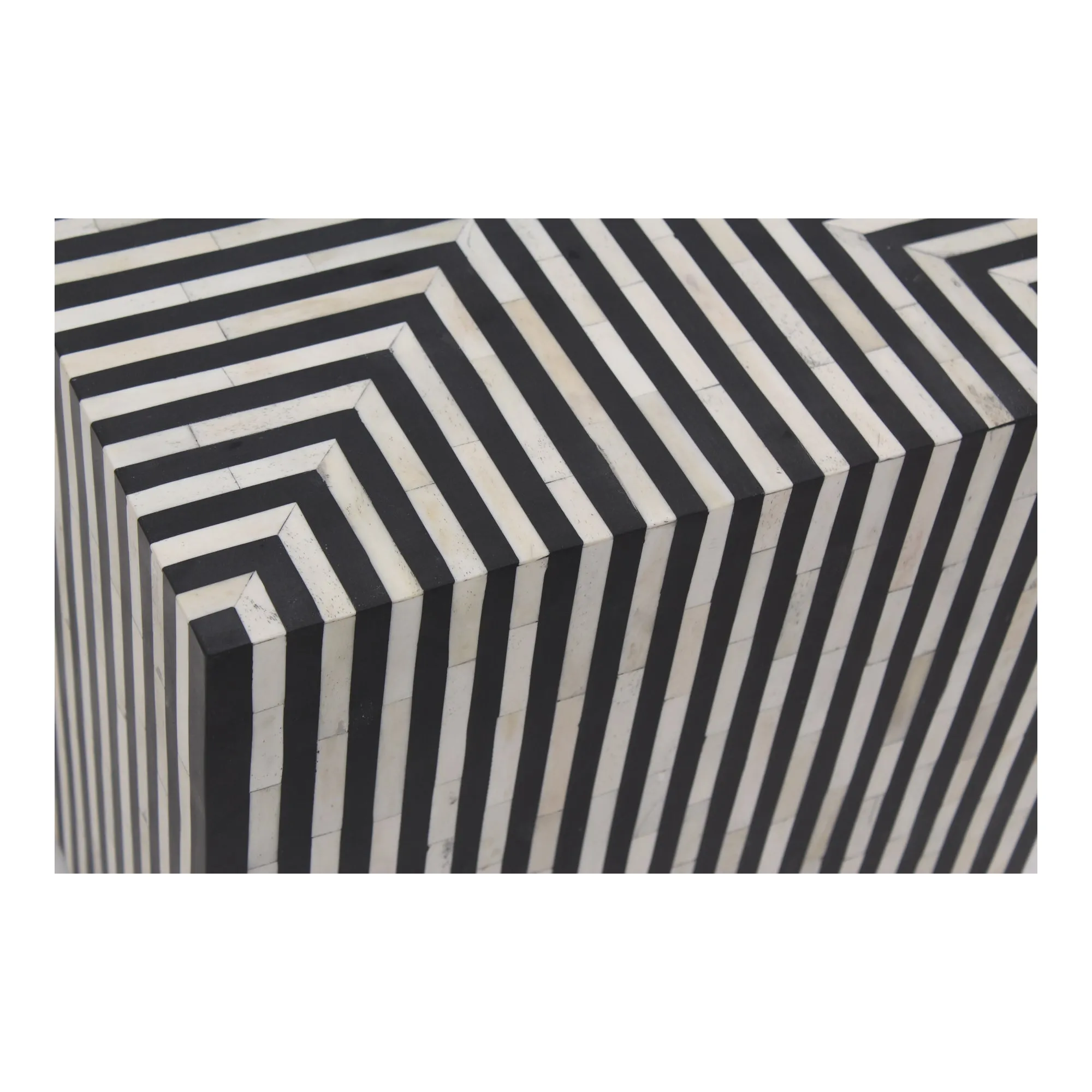 Ebony Swirl Side Table - Art Deco Inspired Design