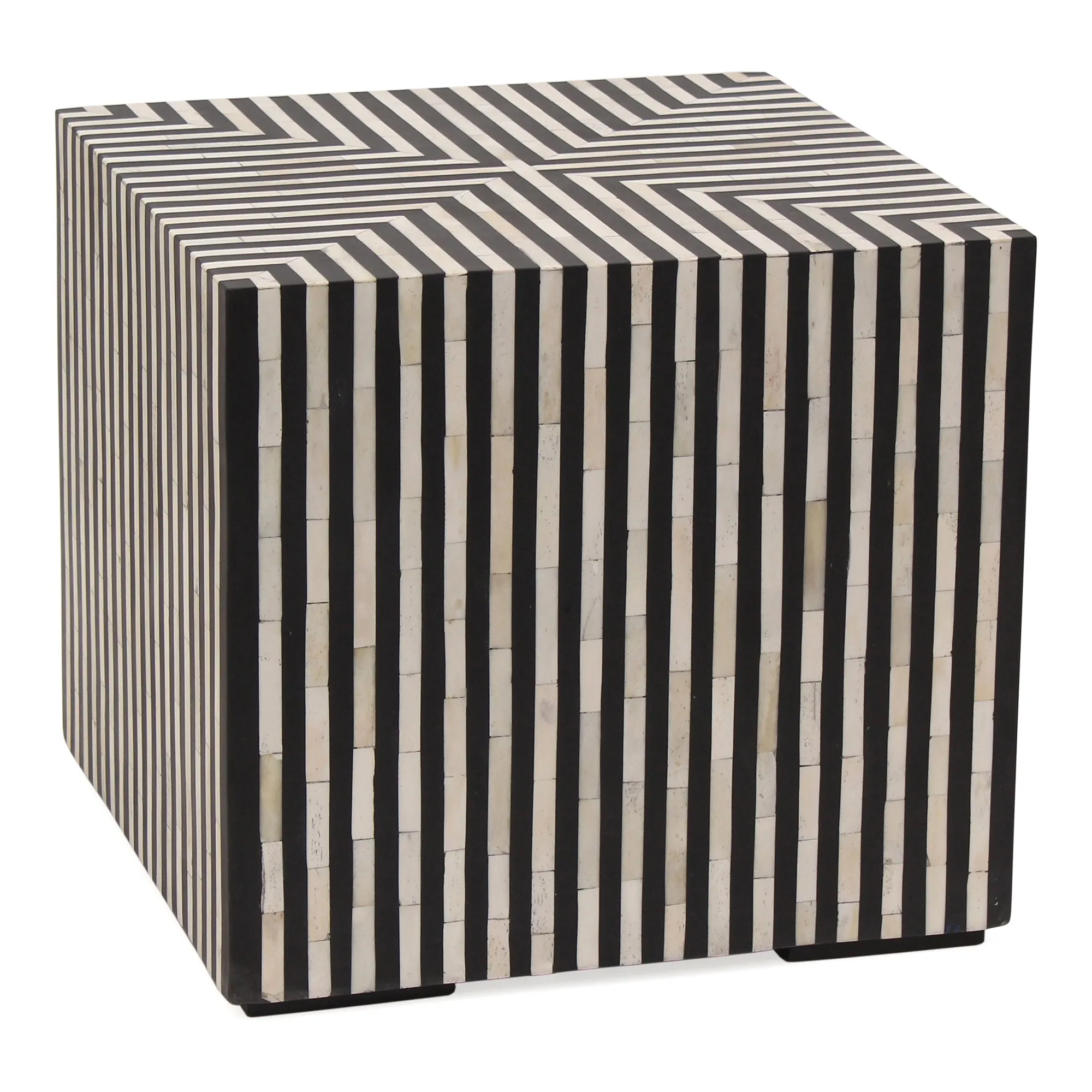 Ebony Swirl Side Table - Art Deco Inspired Design