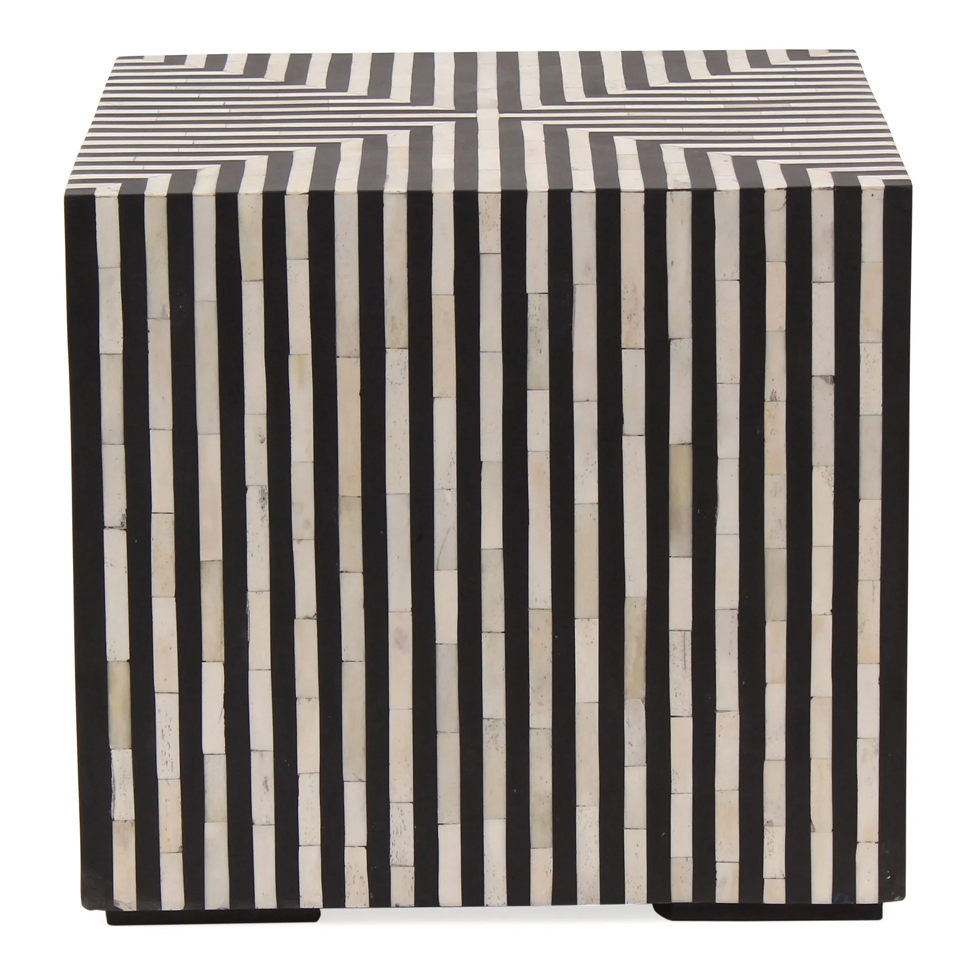 Ebony Swirl Side Table - Art Deco Inspired Design