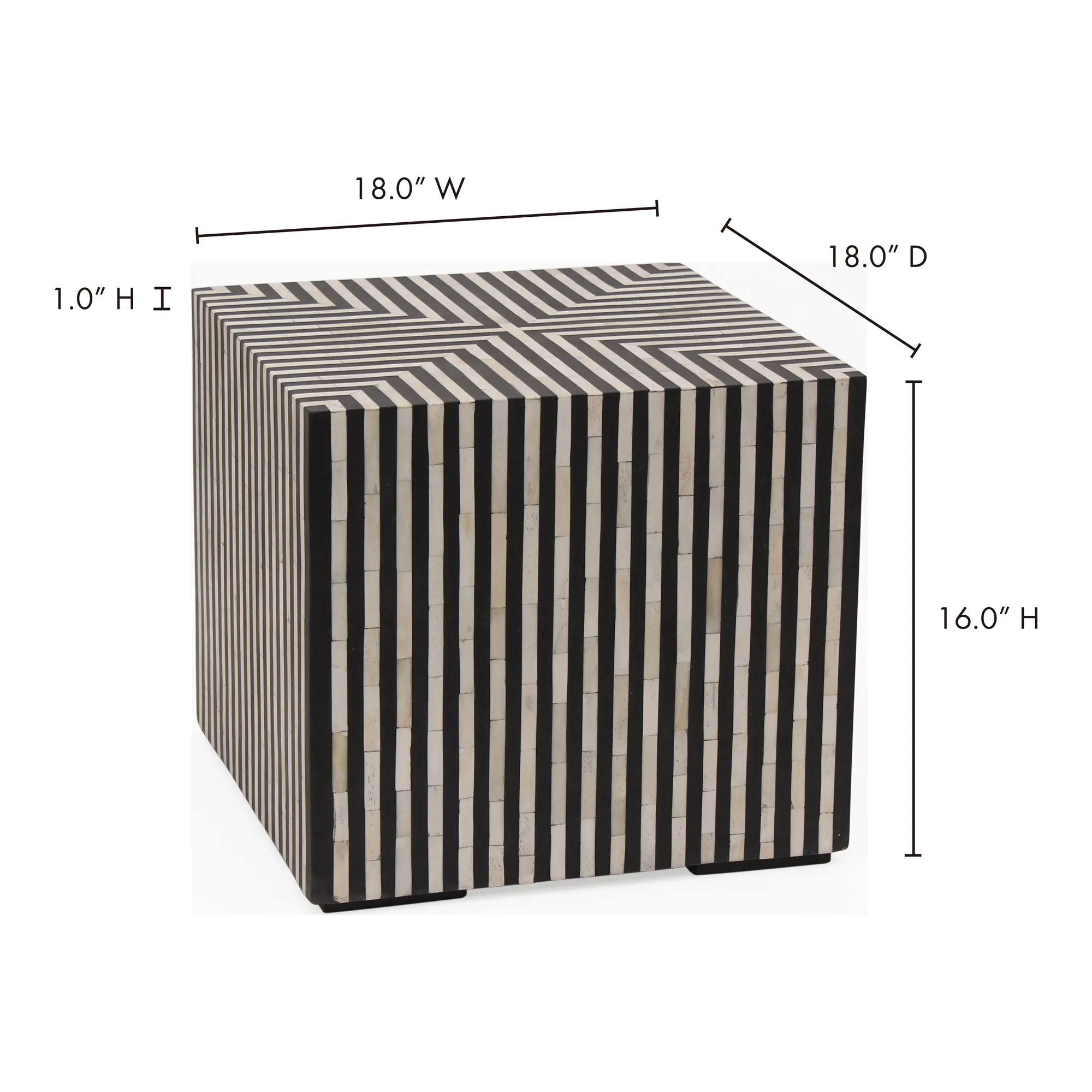 Ebony Swirl Side Table - Art Deco Inspired Design