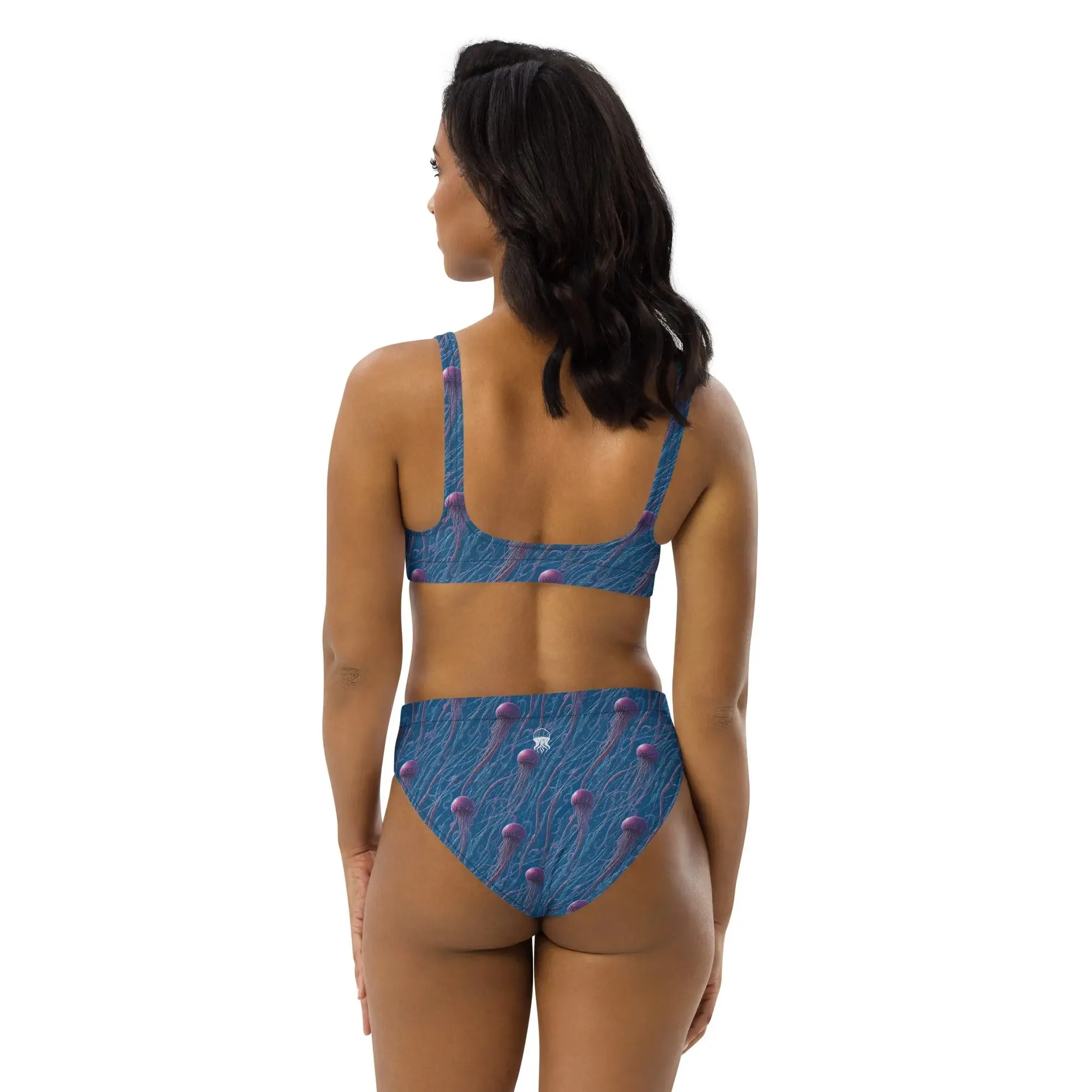 Eco Retro Bikini Blue and Violet Jellyfishes