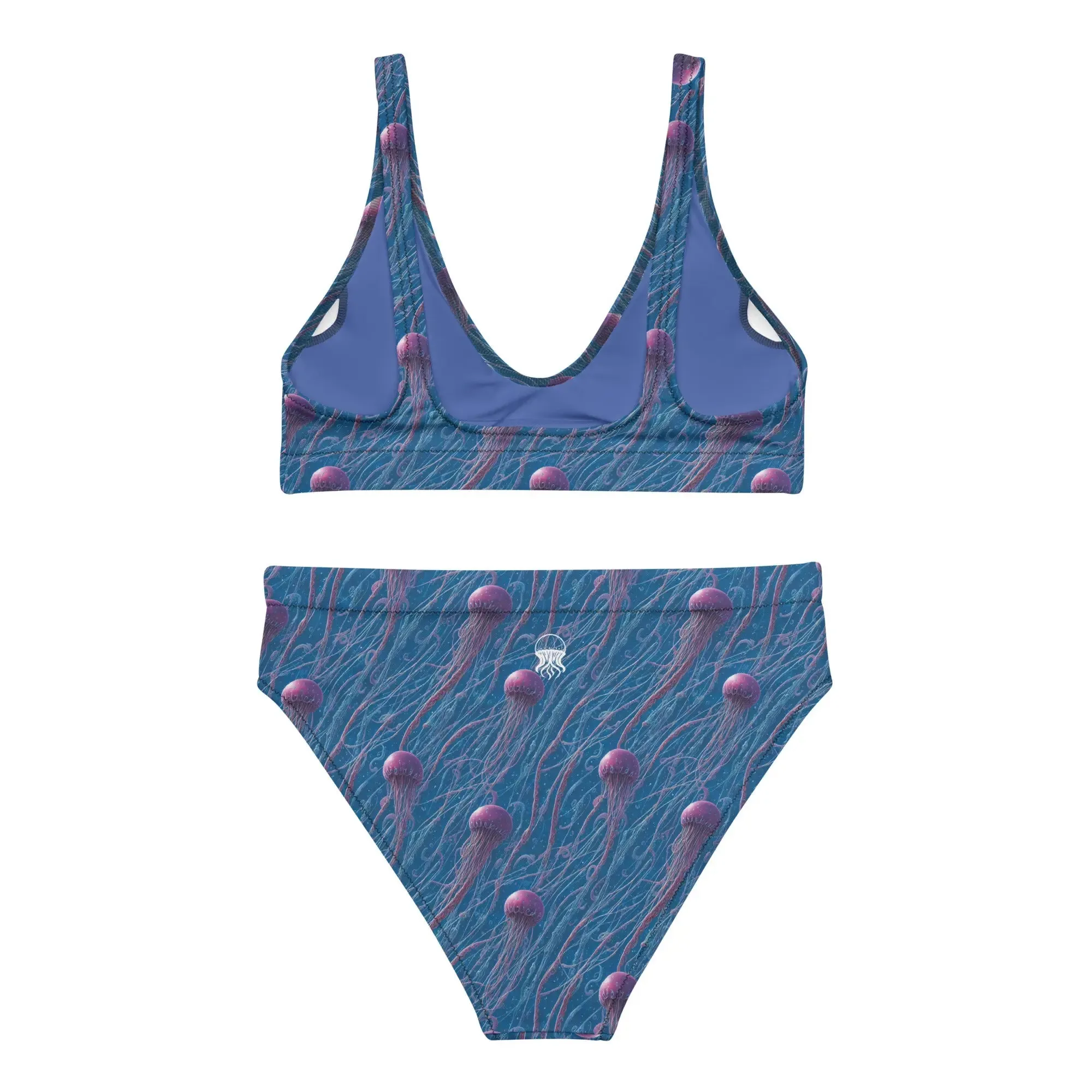 Eco Retro Bikini Blue and Violet Jellyfishes