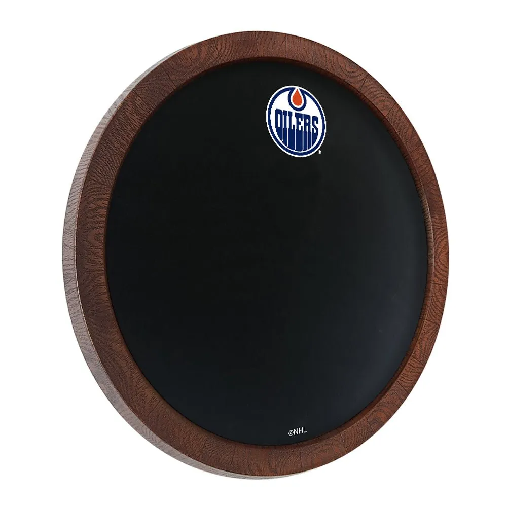 Edmonton Oilers: Barrel Top Chalkboard Sign