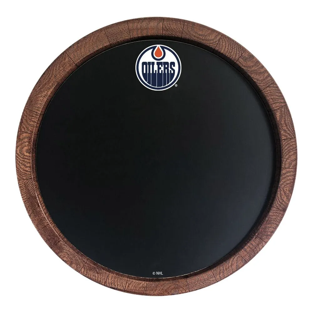 Edmonton Oilers: Barrel Top Chalkboard Sign
