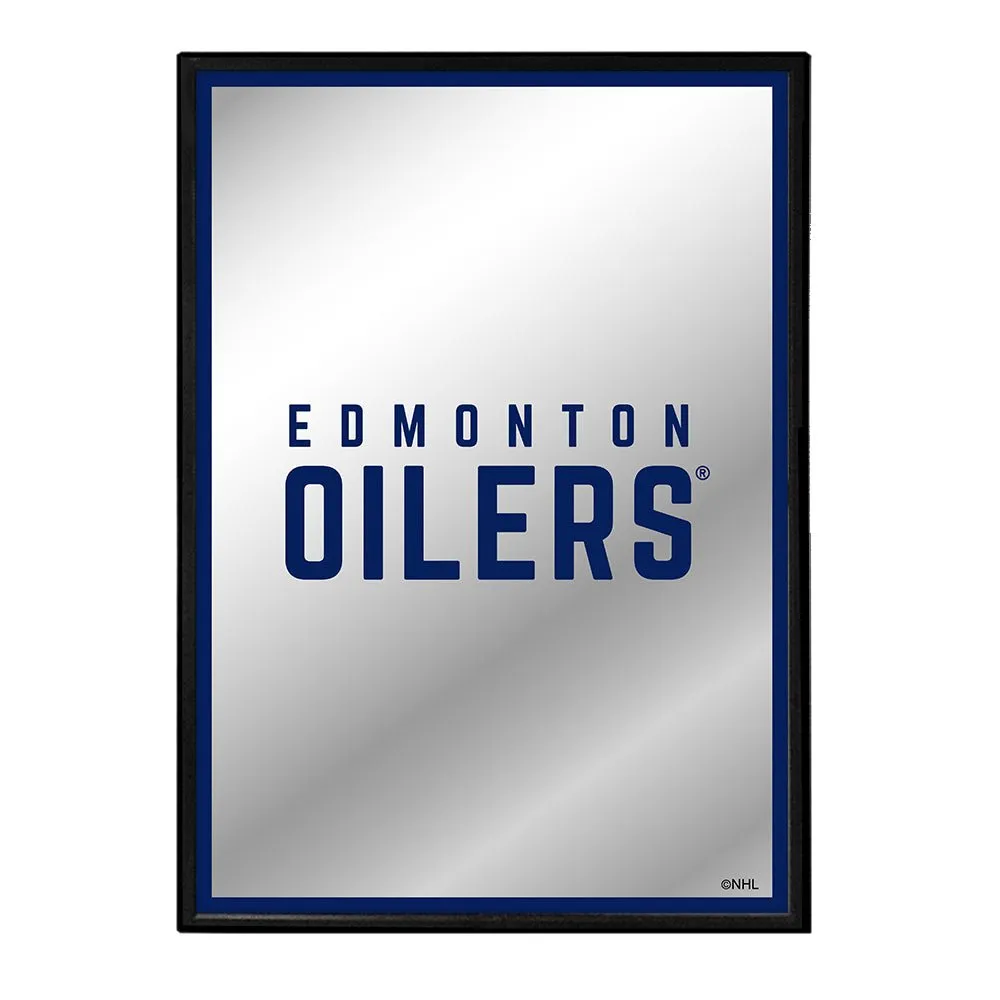 Edmonton Oilers: Logo - Framed Mirrored Wall Sign