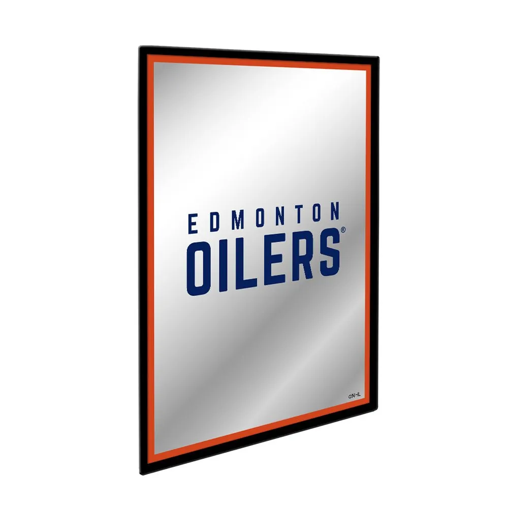 Edmonton Oilers: Logo - Framed Mirrored Wall Sign