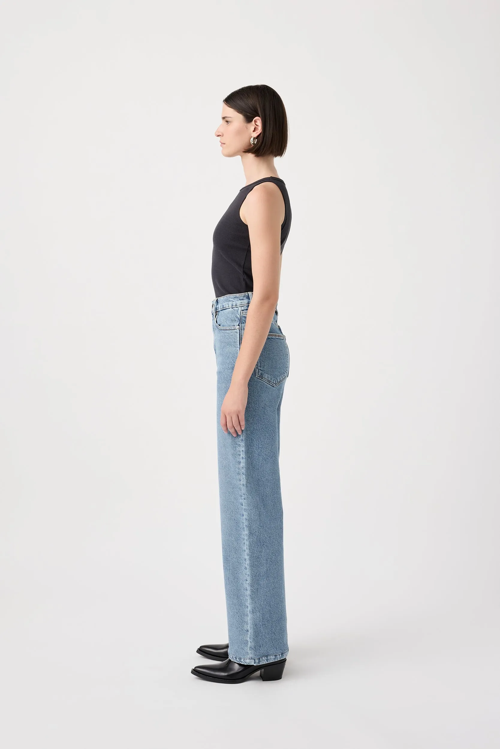 Ellie High Wide Leg Jean Era Blue