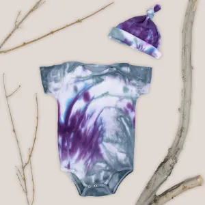 Eolande Organic Tie Dye Baby Bodysuit   Hat