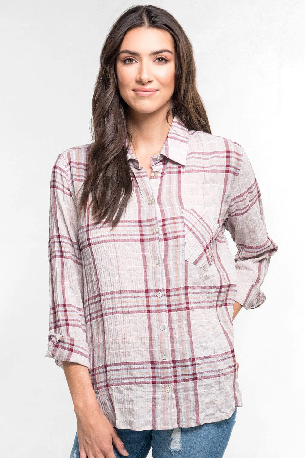 Everly Plaid Buttondown