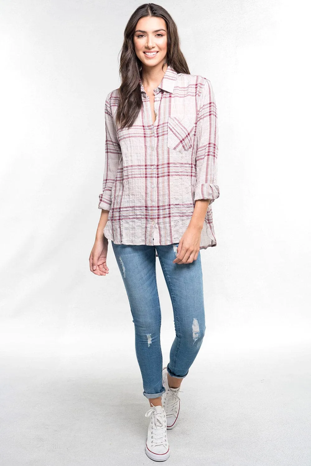 Everly Plaid Buttondown