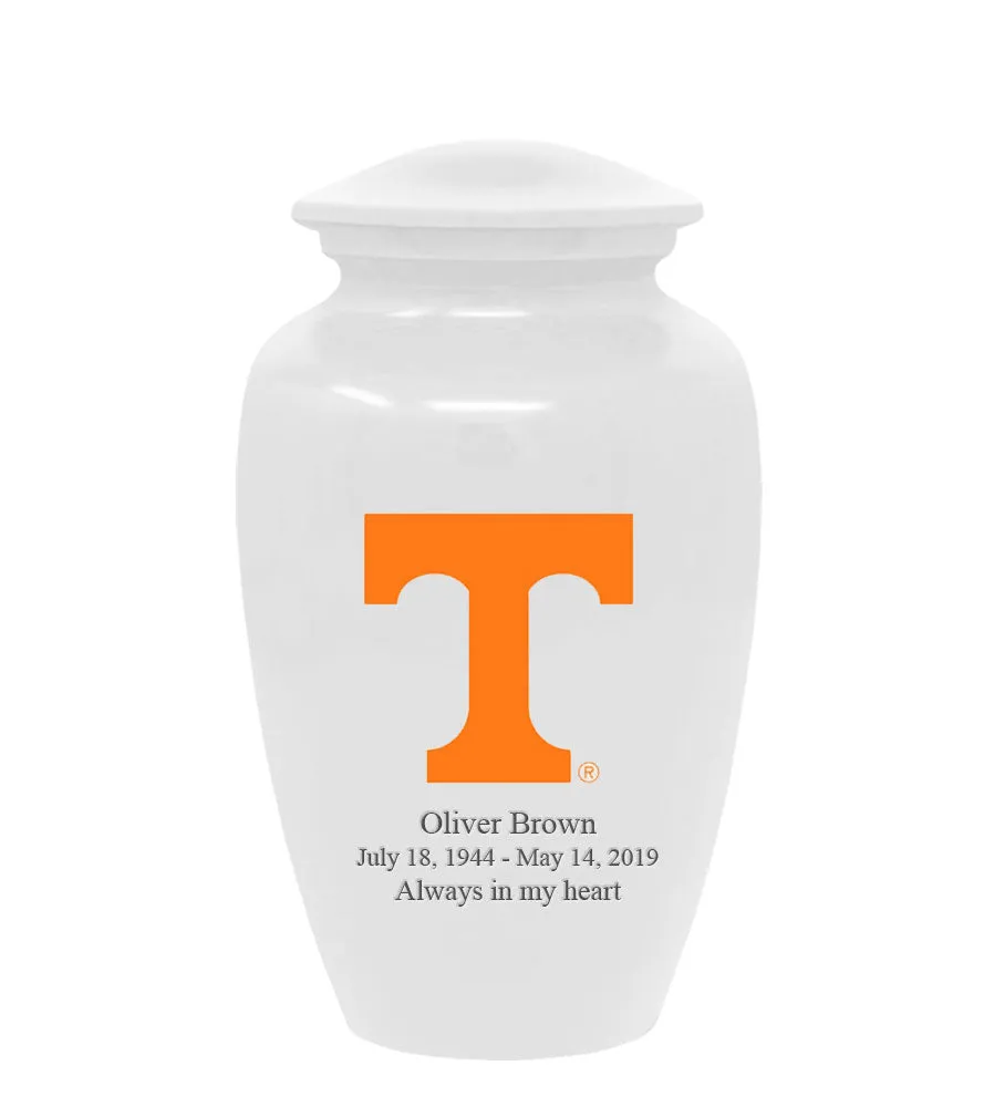 Fan Series - University of Tennessee Volunteers White Memorial Cremation Urn - IUTNV100