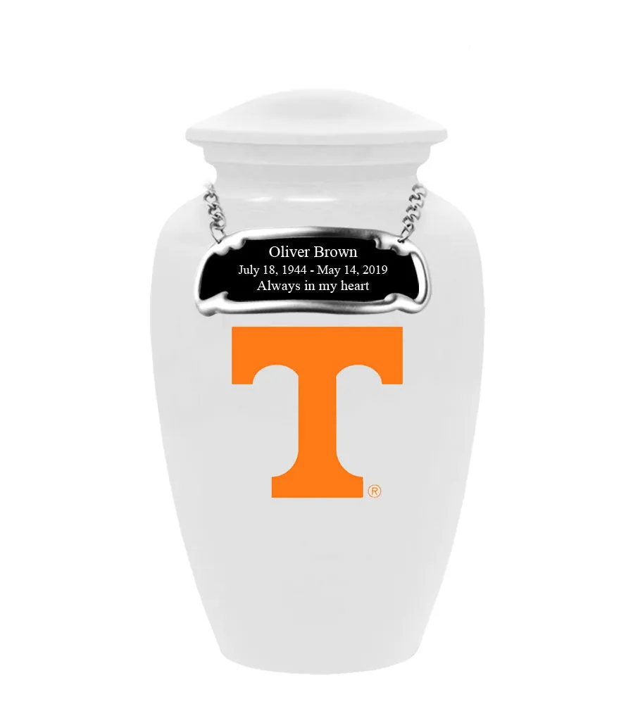 Fan Series - University of Tennessee Volunteers White Memorial Cremation Urn - IUTNV100