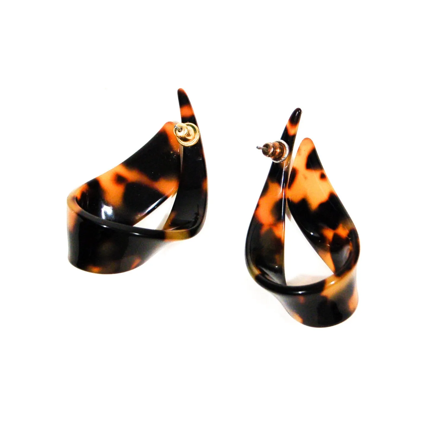 Faux Tortoise Earrings