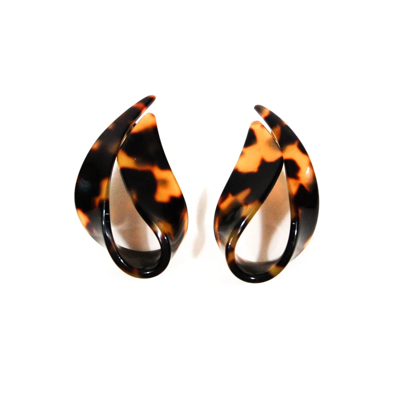 Faux Tortoise Earrings