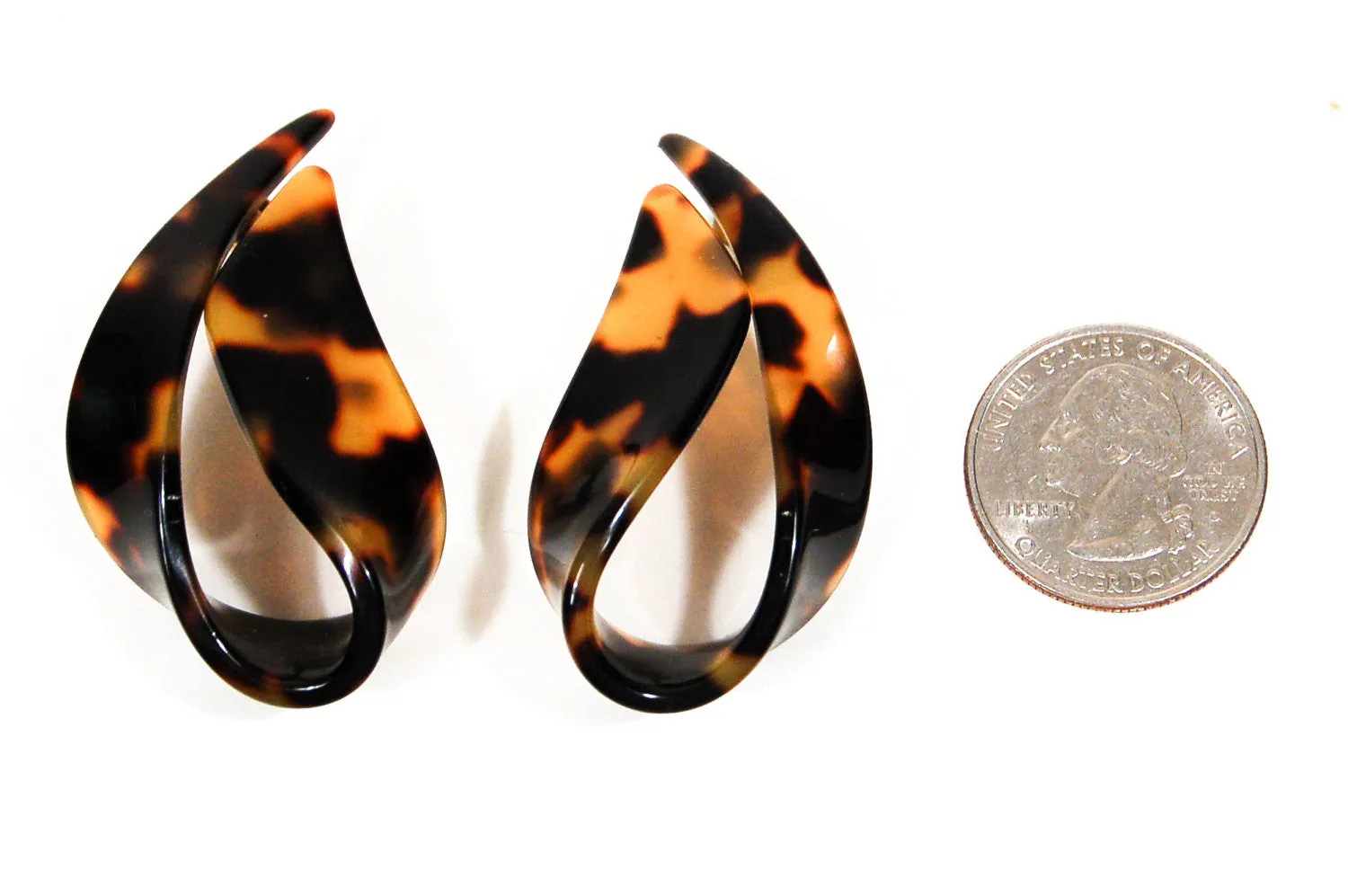 Faux Tortoise Earrings