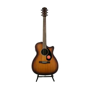 Fender Limited Edition CC-60SCE All-Mahogany Acoustic Guitar, Satin Aged Cognac Burst
